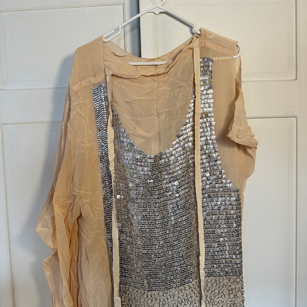 NWT Soft Beige Zara Atelier Kaftan with Metal Detail - Picture 2 of 15